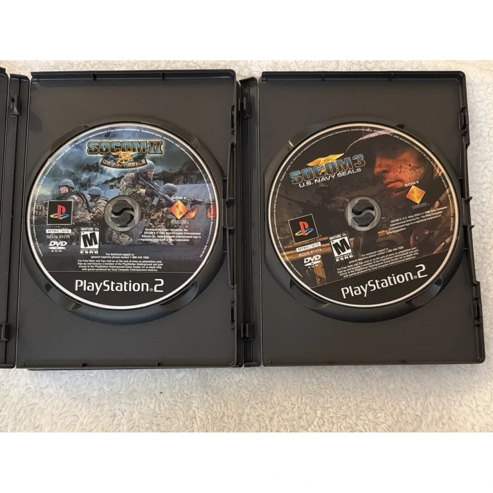 PlayStation 2 PS2 SOCOM II SOCOM III U.S. Navy Seals Greatest Hits Video Game X2